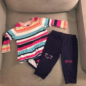 Carter’s Baby Girl Long Sleeve/Pants Matching Set
